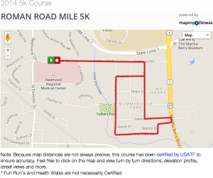 2014 5K Fun Run Map